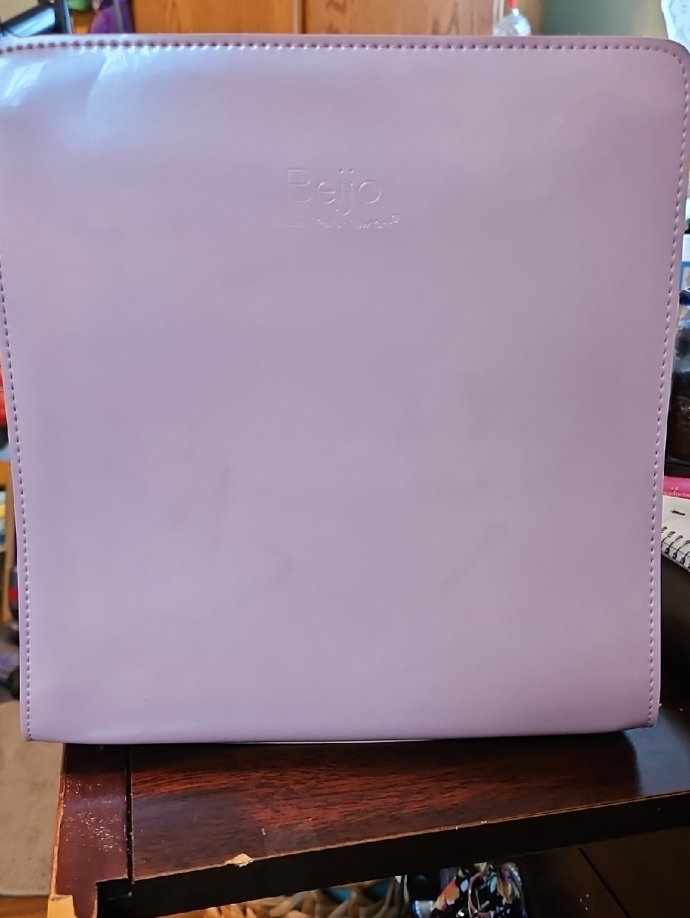 Beijo Pink Faux Leather Backpack